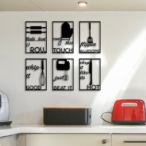 Kitchen Wall Decor, Metal Wall Art, Kitchen Wall Art, Metal Wall Decor, Kitchen Art, Metal Art, Kitchen Sign, Maximalist Decor, Gift For Her