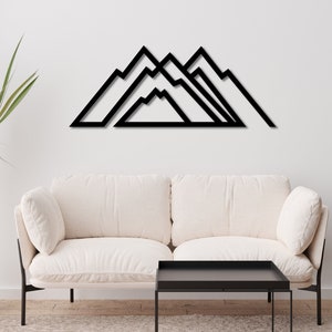 Mountain Wall Art, Metal Wall Art, Large Wall Art, Geometric Wall Art, Metal Wall Decor, Mountain Art, Metal Art, Mountain Decor, Wall Art