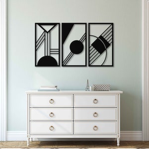 Geometric Metal Wall Art Home Decor, Abstract Metal Wall Decor for Modern Interiors, Large Wall Sculpture, Geometric and Abstract Lines Art