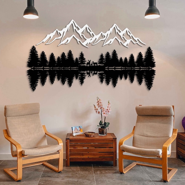 Metal Mountain Wall Art - Etsy