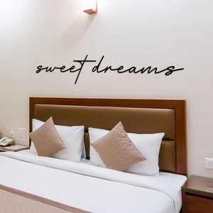 Sweet Dreams Metal Wall Art, Wall Decor Over the Bed Sweet Dreams Sign, Metal Bedroom Wall Art, Above Bed Decor, Bedroom Sign Christmas Gift
