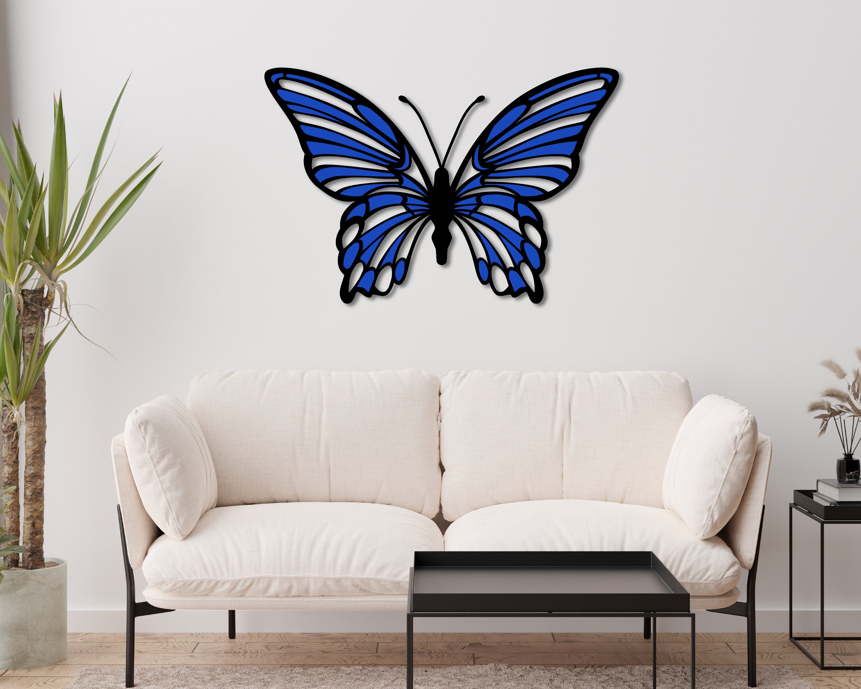 Butterfly Metal Wall Art Decor Black and Gold Metal Butterfly Etsy