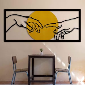 Metal Creation of Adam Wall Decor - Michelangelo Inspired Artwork - Stunning Metal Sculpture - Elegant Home Accent - Handcrafted Masterpiece