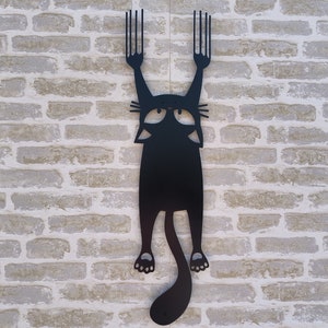 Katzen Wand Kunst Metall, Metall Wand Kunst, Katzen Liebhaber Geschenk, Metall Wand Dekor, Katzen Dekor, Eklektische Wand Kunst, Süßes Raum Dekor, Minimalistische Katzen Kunst