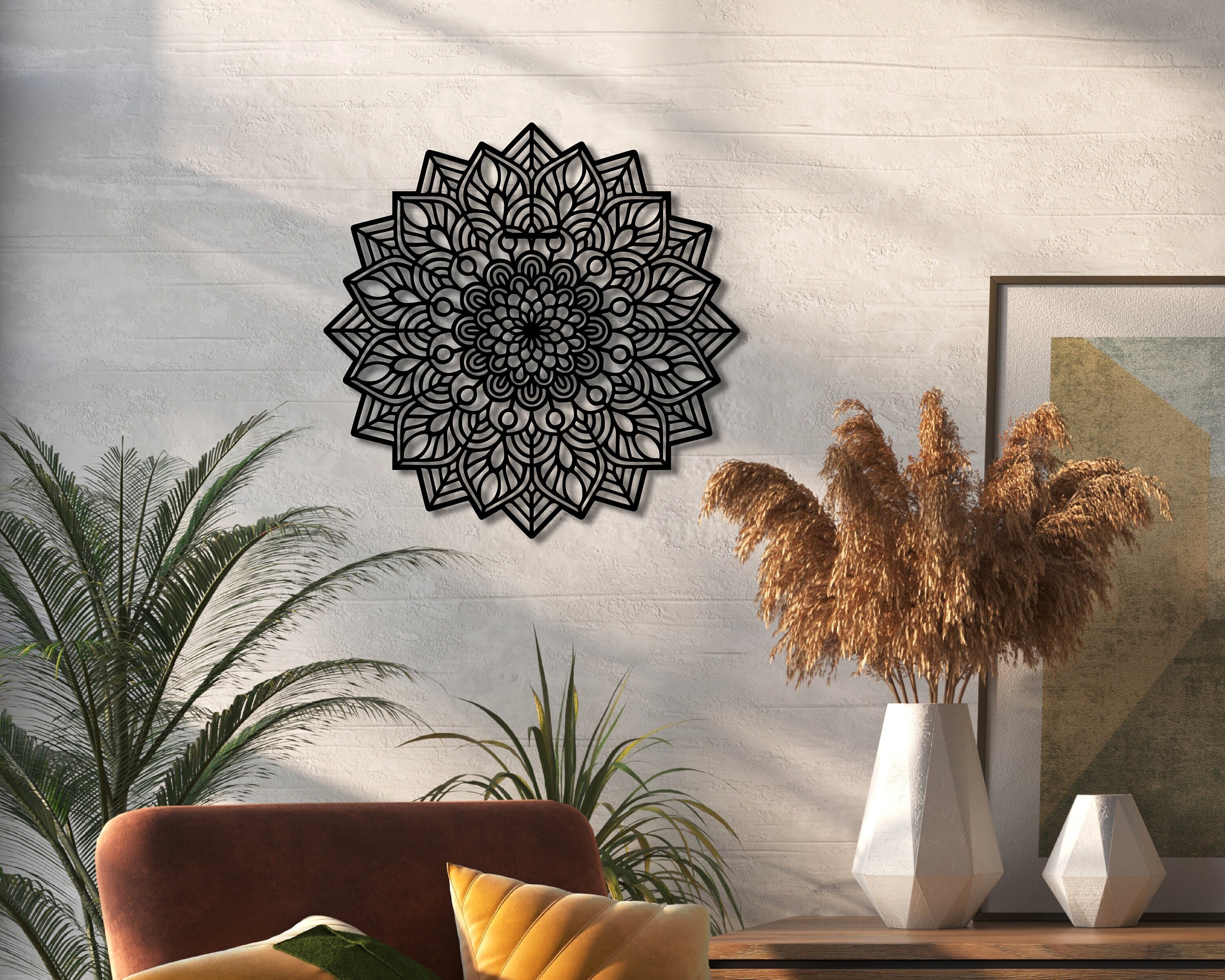 Metal Mandala Wall Art Large Mandala Metal Wall Decor Etsy