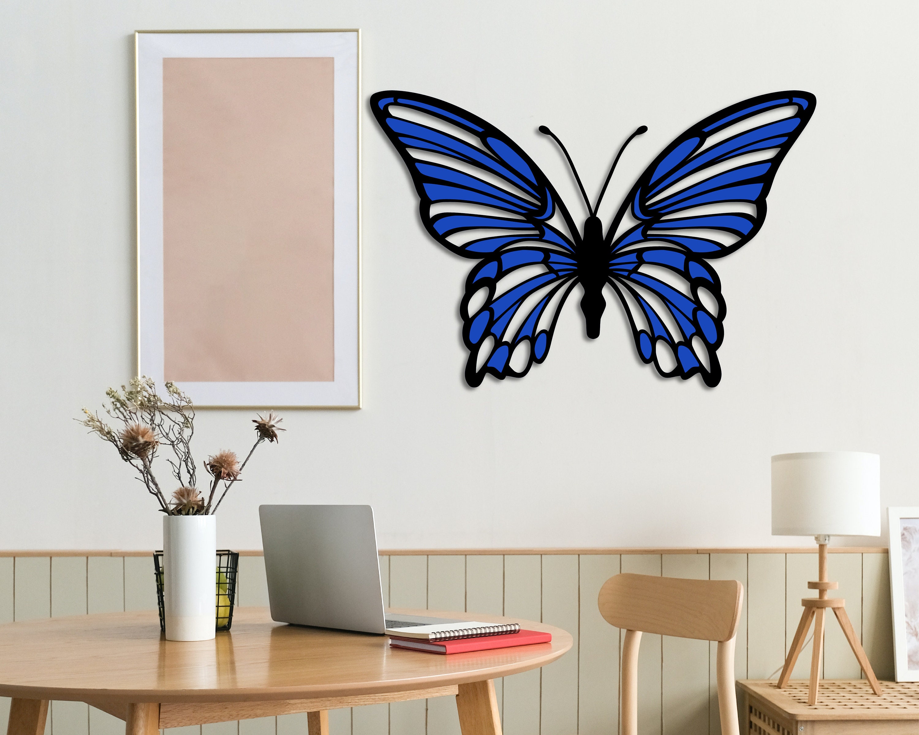 Butterfly Metal Wall Art Decor Black and Gold Metal Butterfly Etsy