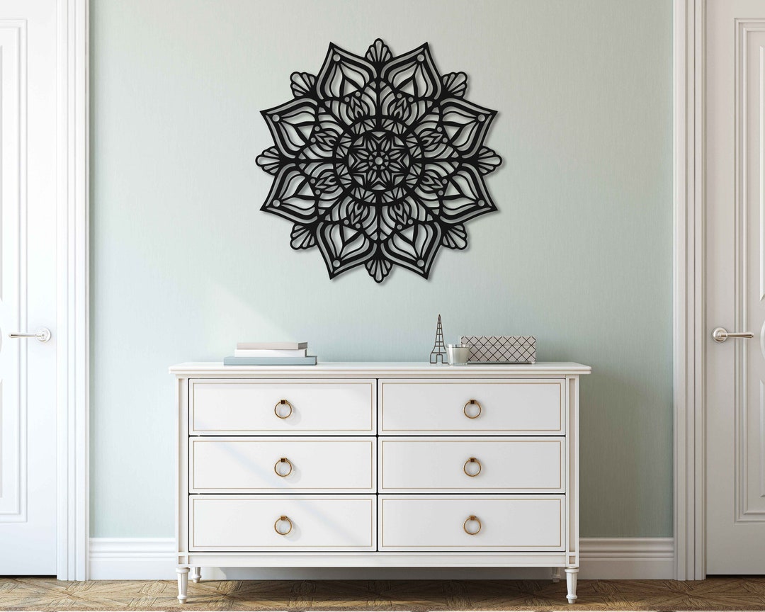 Mandala Wall Art Metal, Round Mandala Metal Wall Art, Metal Wall Decor