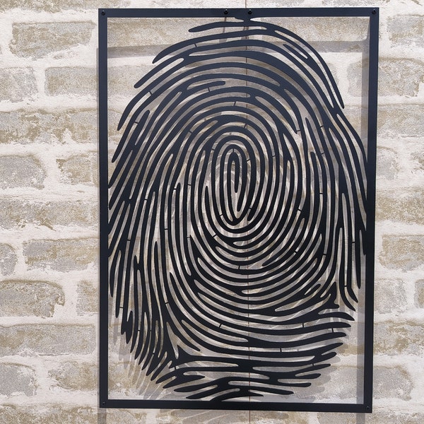 Modern Fingerprint Wall Art Etsy