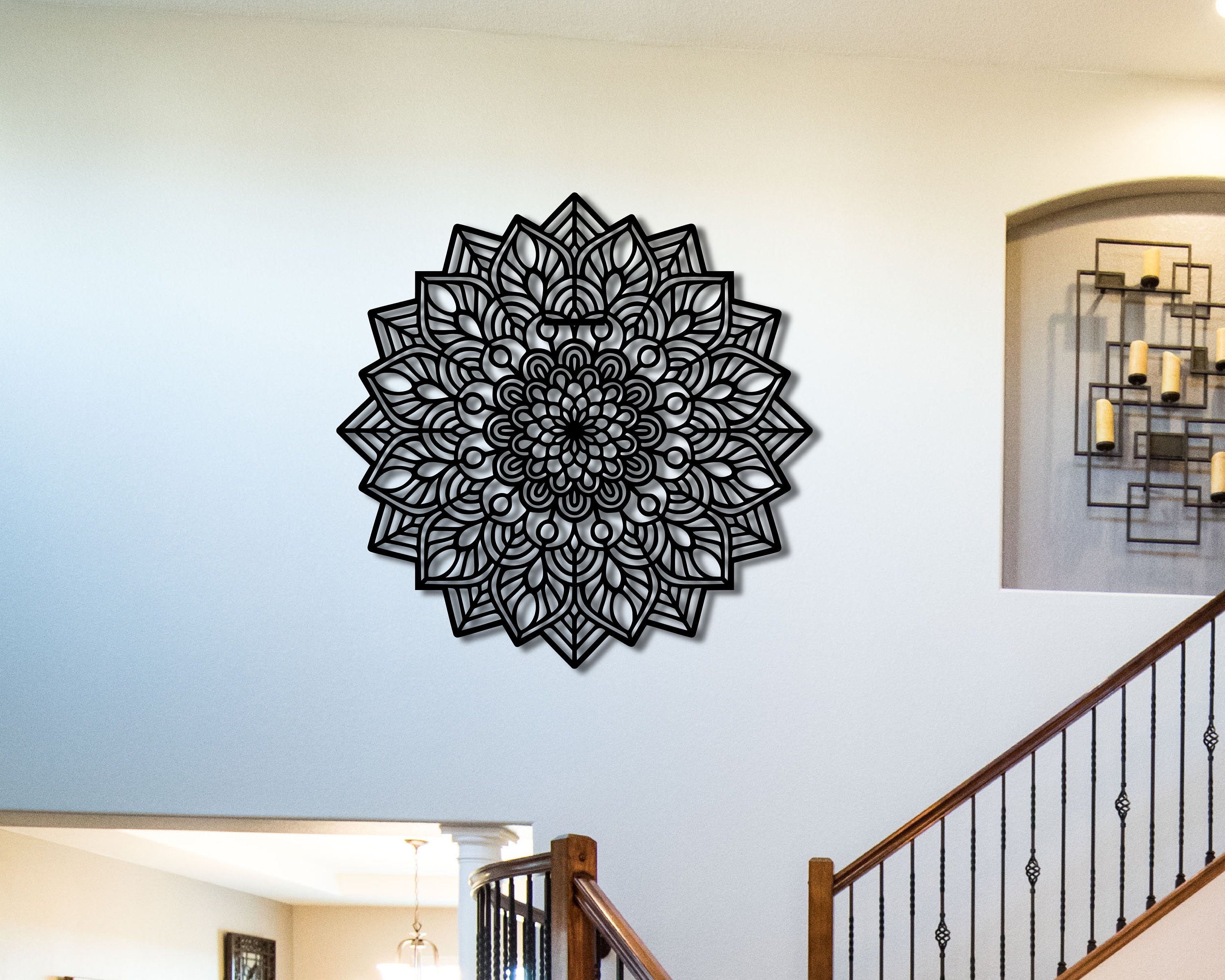 Metal Mandala Wall Art Large Mandala Metal Wall Decor Etsy