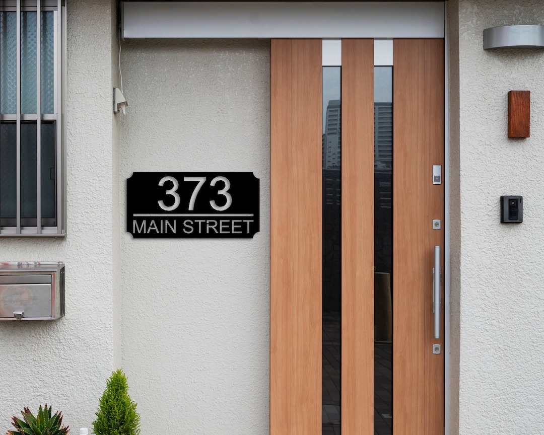 Metal House Number Sign Metal Address Sign Street Sign Etsy