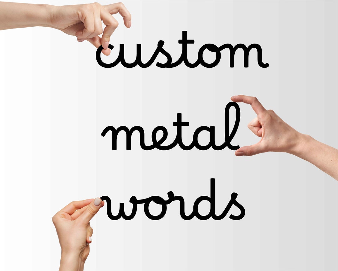 Custom Metal Sign - Your Own Text - Personalized Metal Letters, Custom ...