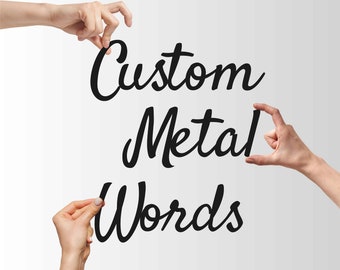 Personalized Metal Letters, Custom Metal Sign, Metal Name Sign Wall Art, Outdoor Metal Words, Metal Wall Decor Over the Bed, Christmas Gift