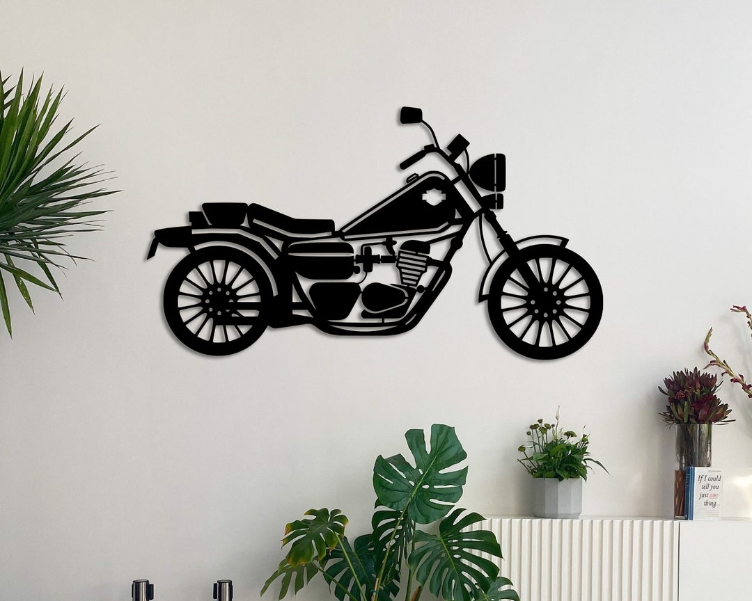 Motorcycle Metal Wall Art Decor, Metal Motorcycle Wall Decor