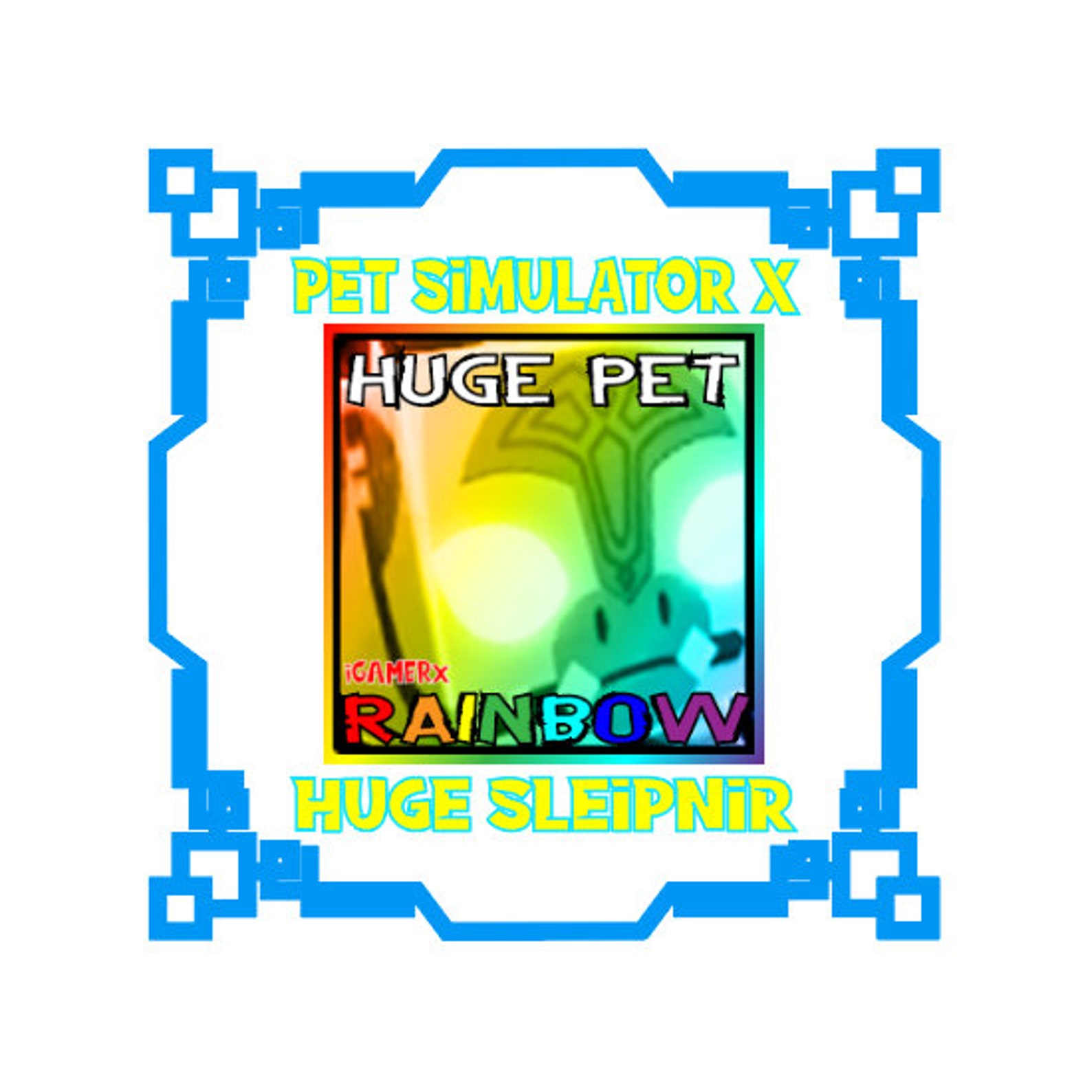 Rainbow Huge Sleipnir Roblox Pet Simulator X Pet Sim X PSX Etsy