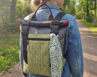 Backpack Vegan Canvas Handmade.