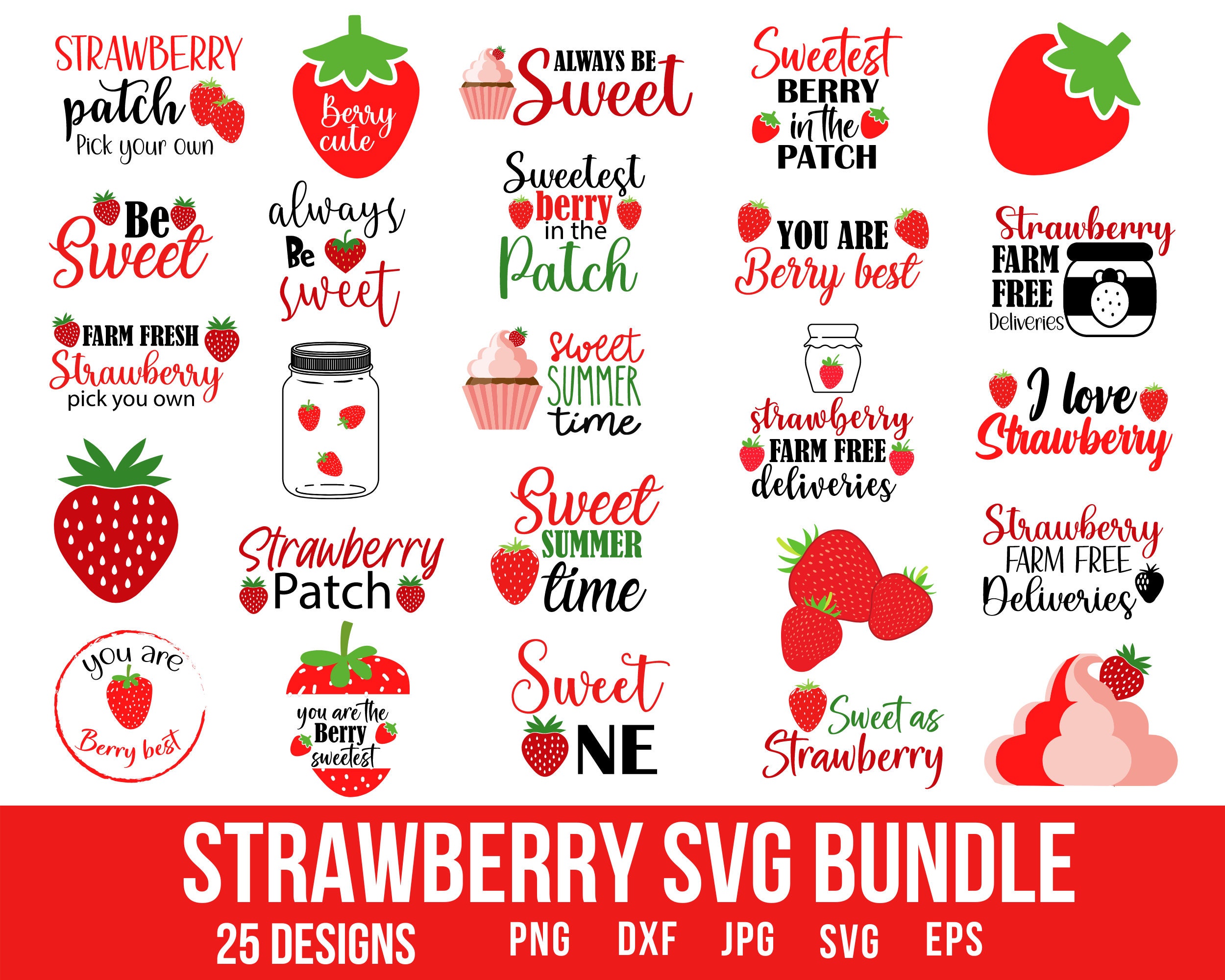 Strawberry Svg Strawberry Png Strawberry Clipart Strawberry - Etsy