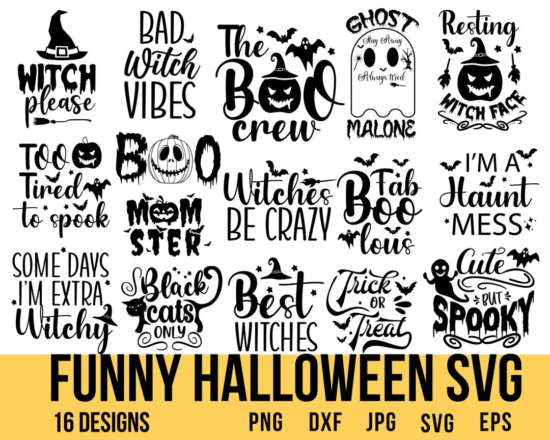 Funny Halloween Svg, Halloween Svg, Halloween Png, Ghost Svg, Witch Svg