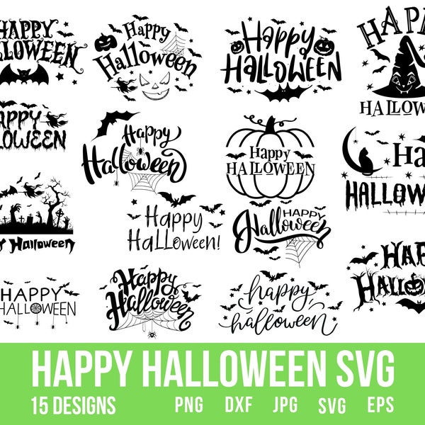 Happy Halloween Svg, Halloween Svg, Halloween Png, Halloween Clipart, Halloween Shirt Svg, Kids Halloween Svg, Halloween Svg Bundle