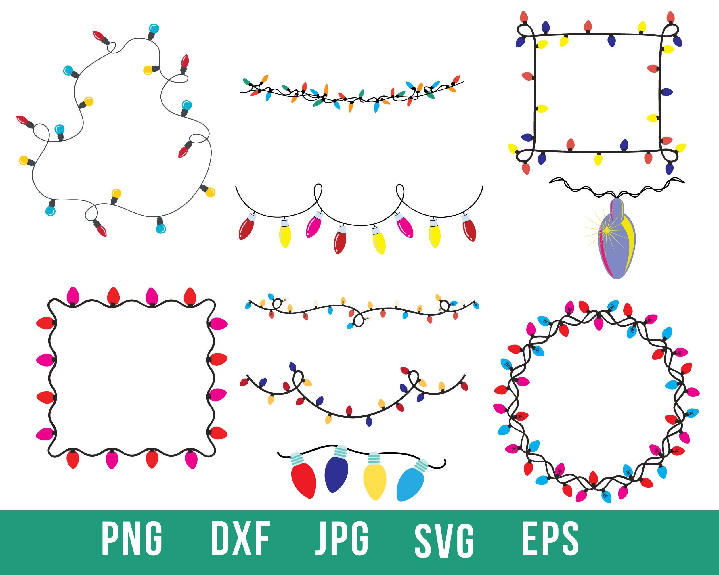 Christmas Lights Svg Christmas Light Svg Christmas Lights Etsy