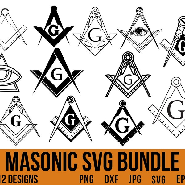 Masonic Svg Bundle, Freemason Svg, Third Eye Svg, Masonic, Freemason, Mason, Eye Of Providence, Cut File, Svg, Png, Svg Files For Cricut