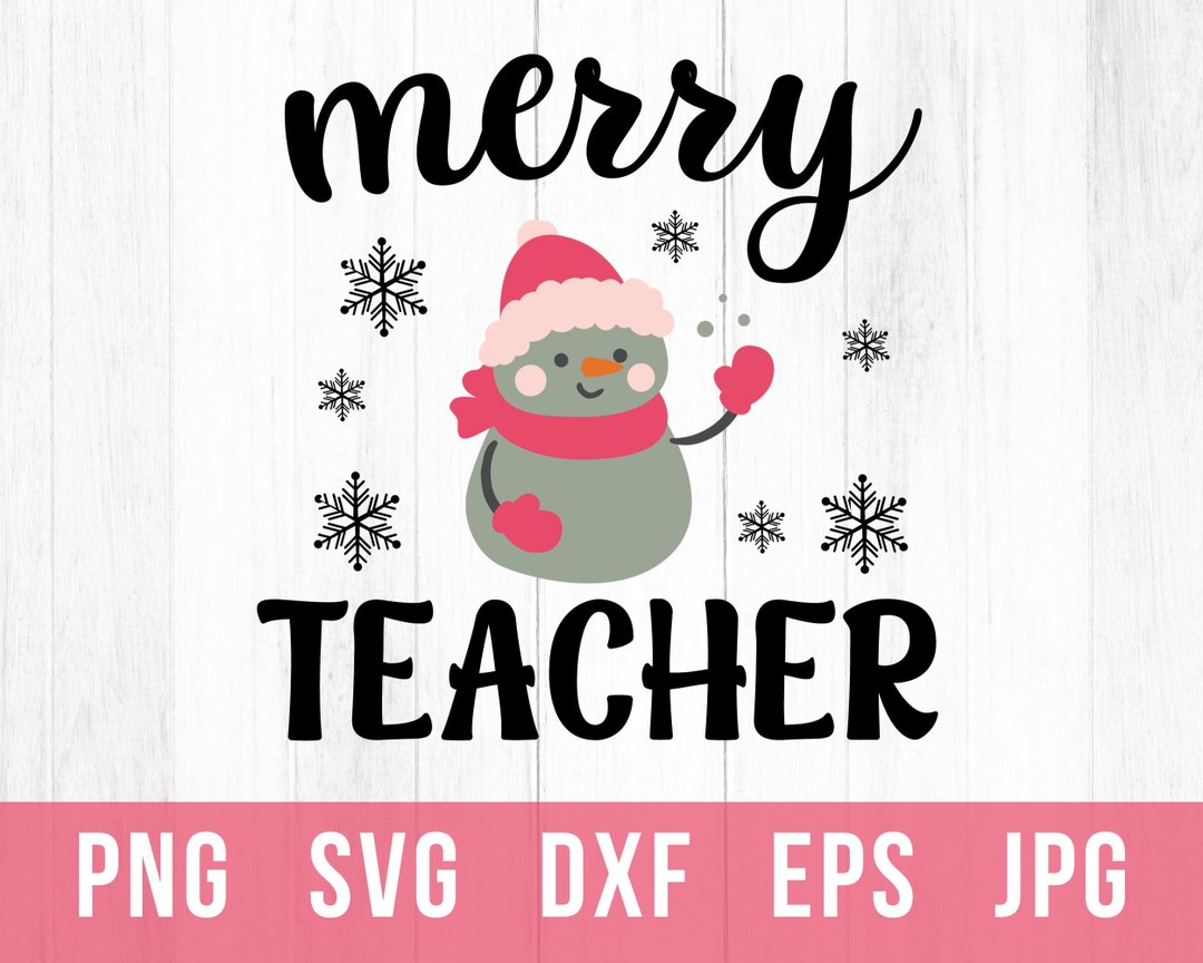 Christmas teacher svg teacher svg teacher holiday funny etsy