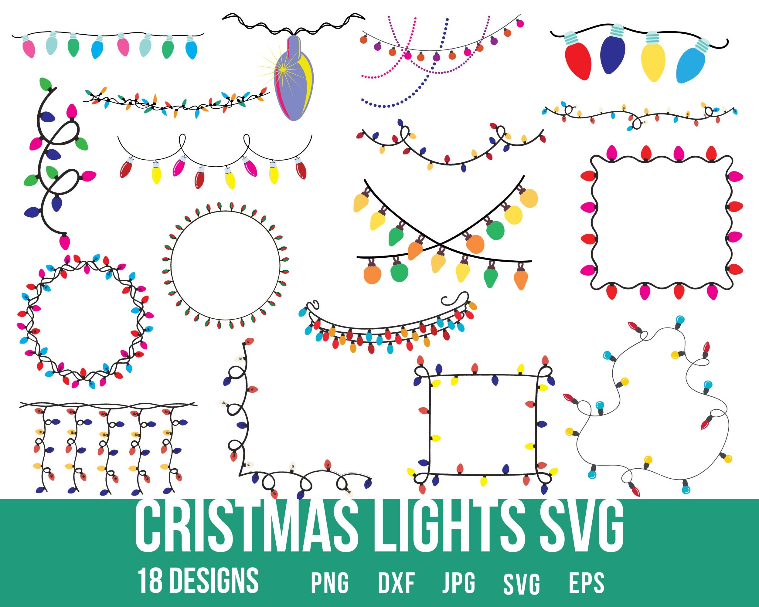 Christmas Lights Svg Christmas Light Svg Christmas Lights Etsy