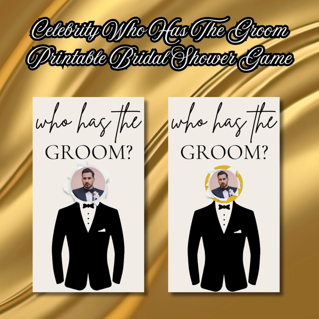 Celebrity Who Has the Groom Printable Bridal Shower Game - Minimalist ...