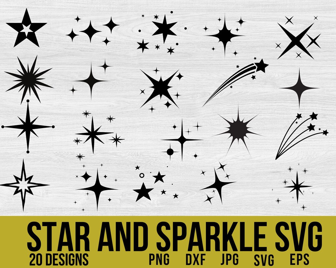Stars and Sparkles Svg Bundle, Star Svg, Galaxy Svg, Stars, Stars Svg ...