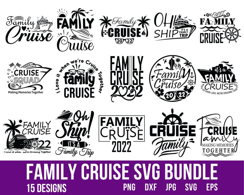 Family Cruise Svg Cruise Svg Anchor Svg Vacation Svg - Etsy
