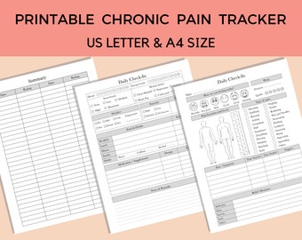 Fibromyalgia Journal Printable Pain Tracker Fibromyalgia - Etsy