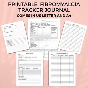 Fibromyalgia Symptom Tracking Journal, Chronic Pain Tracker, Pain and Symptoms Tracker, Daily Guided Journal, Chronic Illness Log