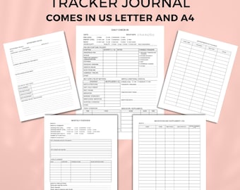 Fibromyalgia Symptom Tracking Journal, Chronic Pain Tracker, Pain and Symptoms Tracker, Daily Guided Journal, Chronic Illness Log