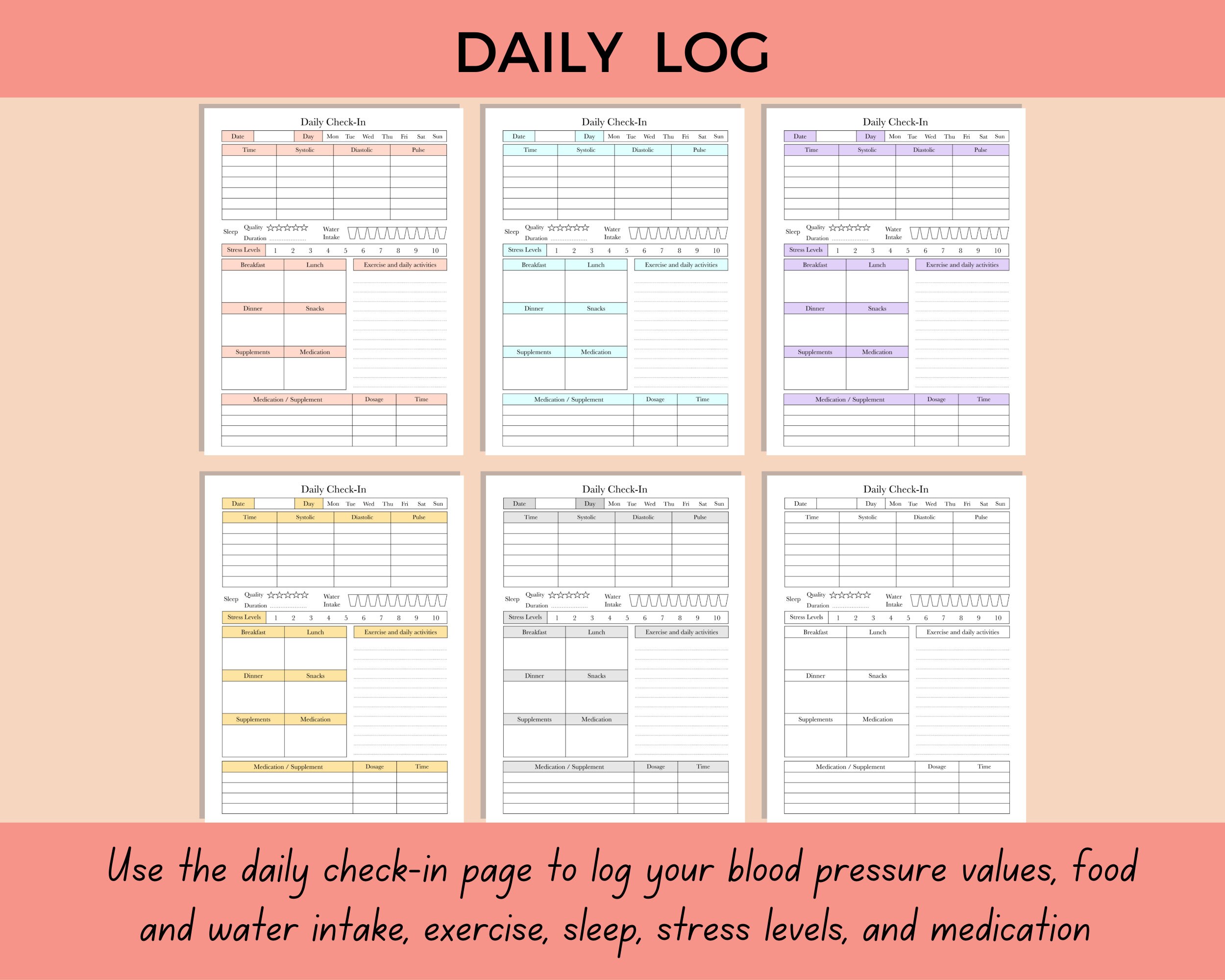 Blood Pressure and Heart Rate Tracker, Quick and Easy to Use Journal ...