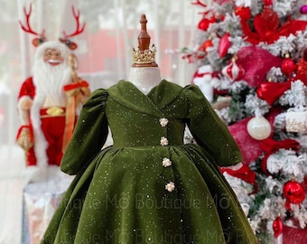 florence eiseman green velvet dress Florence Eiseman Green Velvet Dress