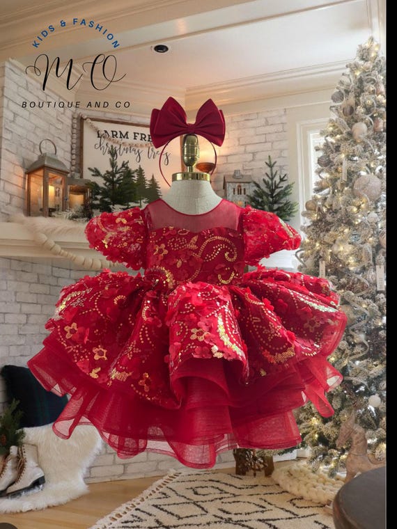 Valentine Luxury Tutu Sequin Red Dress, Elegant Baby Red Dress Sequin  Fabric, Newborn - 5T Special Occasion Dress, Gift for Baby - Etsy