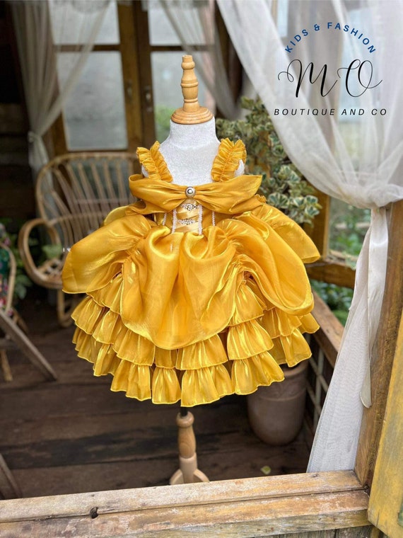 bella's birthday dress Dubai Black Girl dresses Beadeds Arabic Princess Ball Gown J106 Black / child-10 main image 1