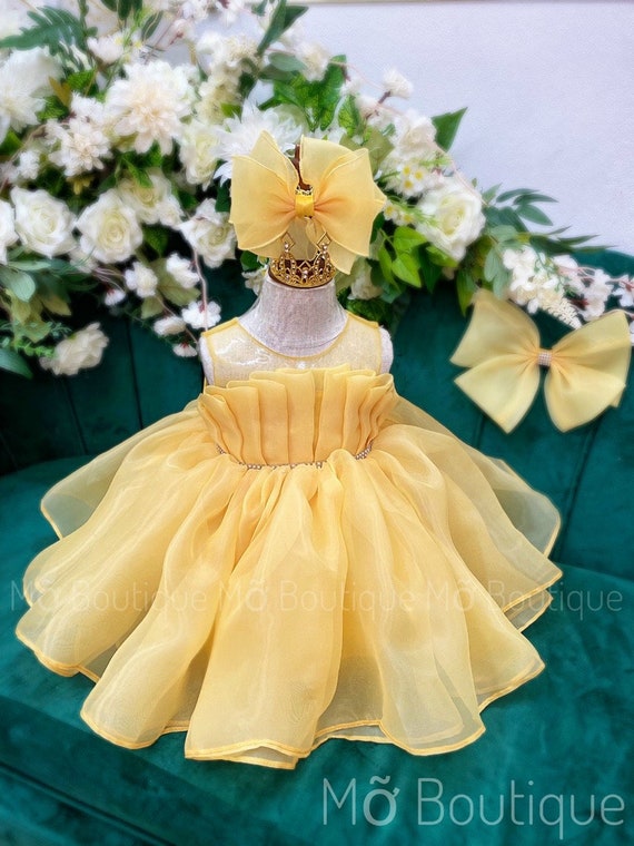 chiffon tutu dress Baby Girl Chiffon Tutu Dress, Handmade Elegant Princess Outfit