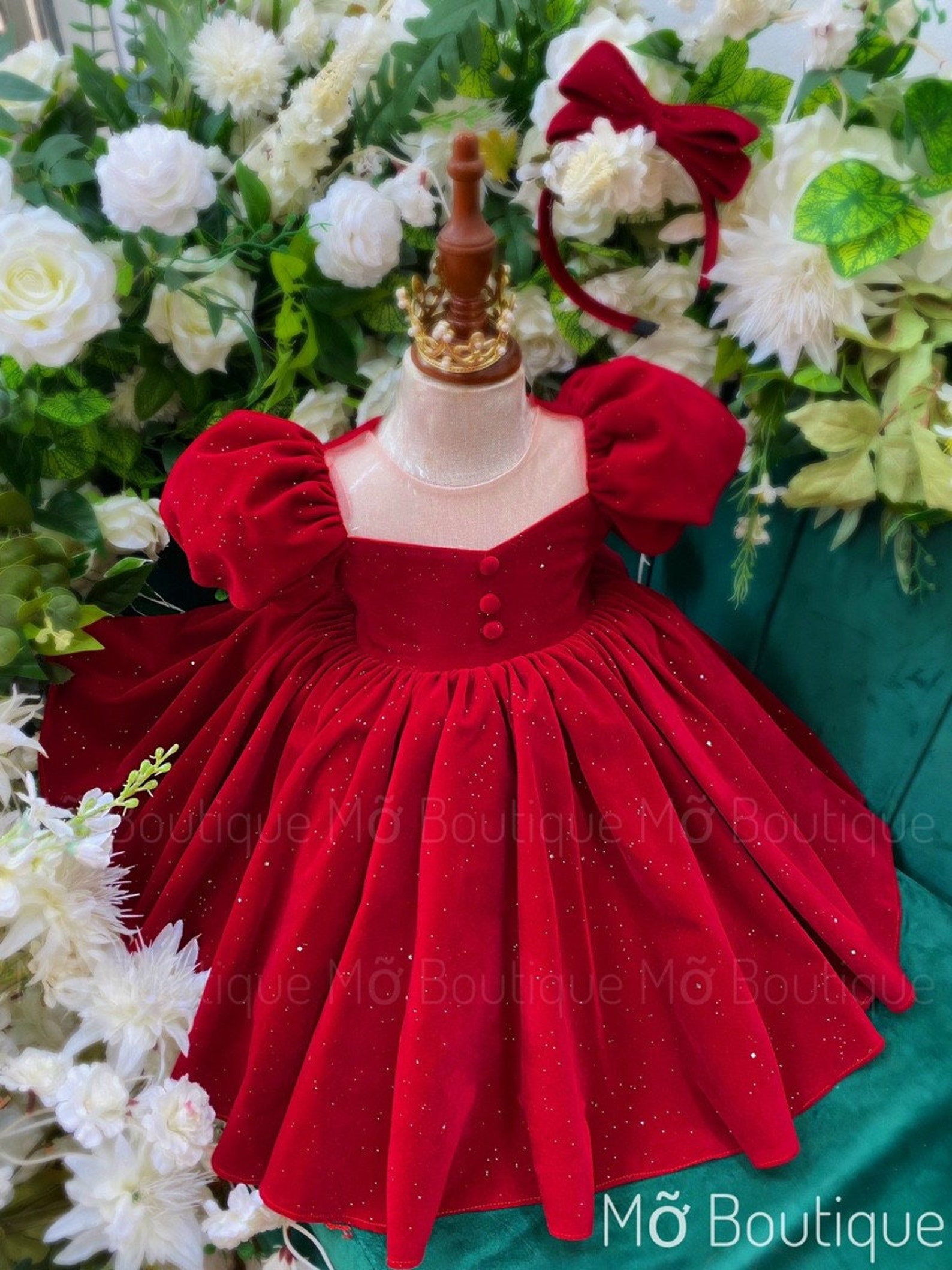 Luxury Velvet Christmas Kids Dress Fluffy Toddler Dress Etsy
