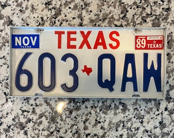 Texas License Plate Decorative Tray - Wallet & Keys - Lone Star State - Everything is Bigger in Texas - Longhorns - Hook 'Em