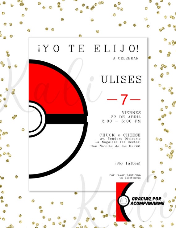 Pokémon Invitation Printable / Gift Tag / Editable | Etsy