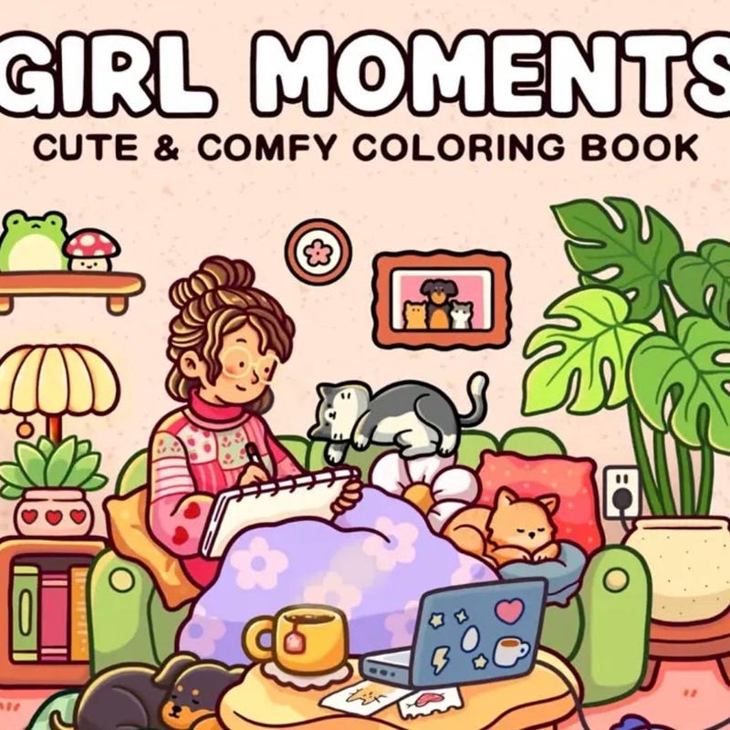 Girl Moments Coloring Book - Etsy