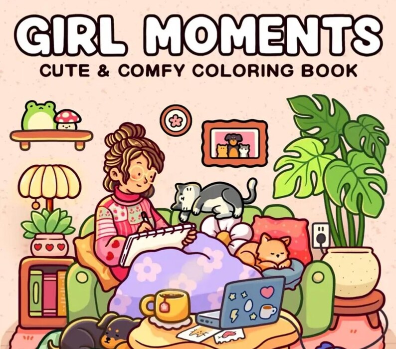 Girl Moments Coloring Book - Etsy