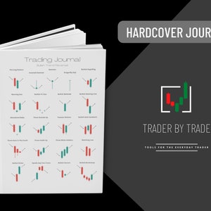 Hardcover handelsnotitieboekje, technische analyse van omkeringspatronen voor kandelaarhandel, cryptocurrency / beleggersgeschenk