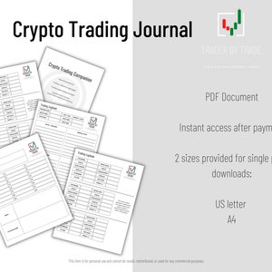 100 page Trading Journal for Crypto Traders, Minimalist Design, Comprehensive Recording Seed Phrase, Entry Exits & Liquidity Pool Positions