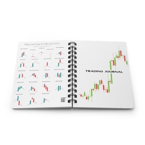 Trading Journal: 50+ Candlestick Technische Analyse Muster auf 4 Seiten, Geschenk für Stock Trader, Wall Street Wetten Geschenk