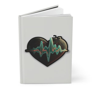 Trading Heartbeat Trading Journal, Hardcover Notebook Matte, Stock Market, Cryptocurrency, Gift for Trader, Fathers Day