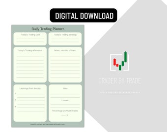 Daily Trading Planner: Stocks, Crypto, FOREX (Digital Download)