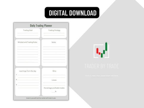 Daily Trading Planner: Forex, Stocks, Crypto Tracker (Digital Download)