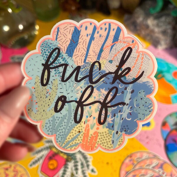 F*ck Off Pastel Vinyl Sticker