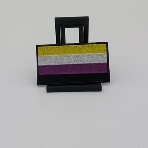 Non-Binary Pride Flag Embroidery Morale Patch (3x1.75")